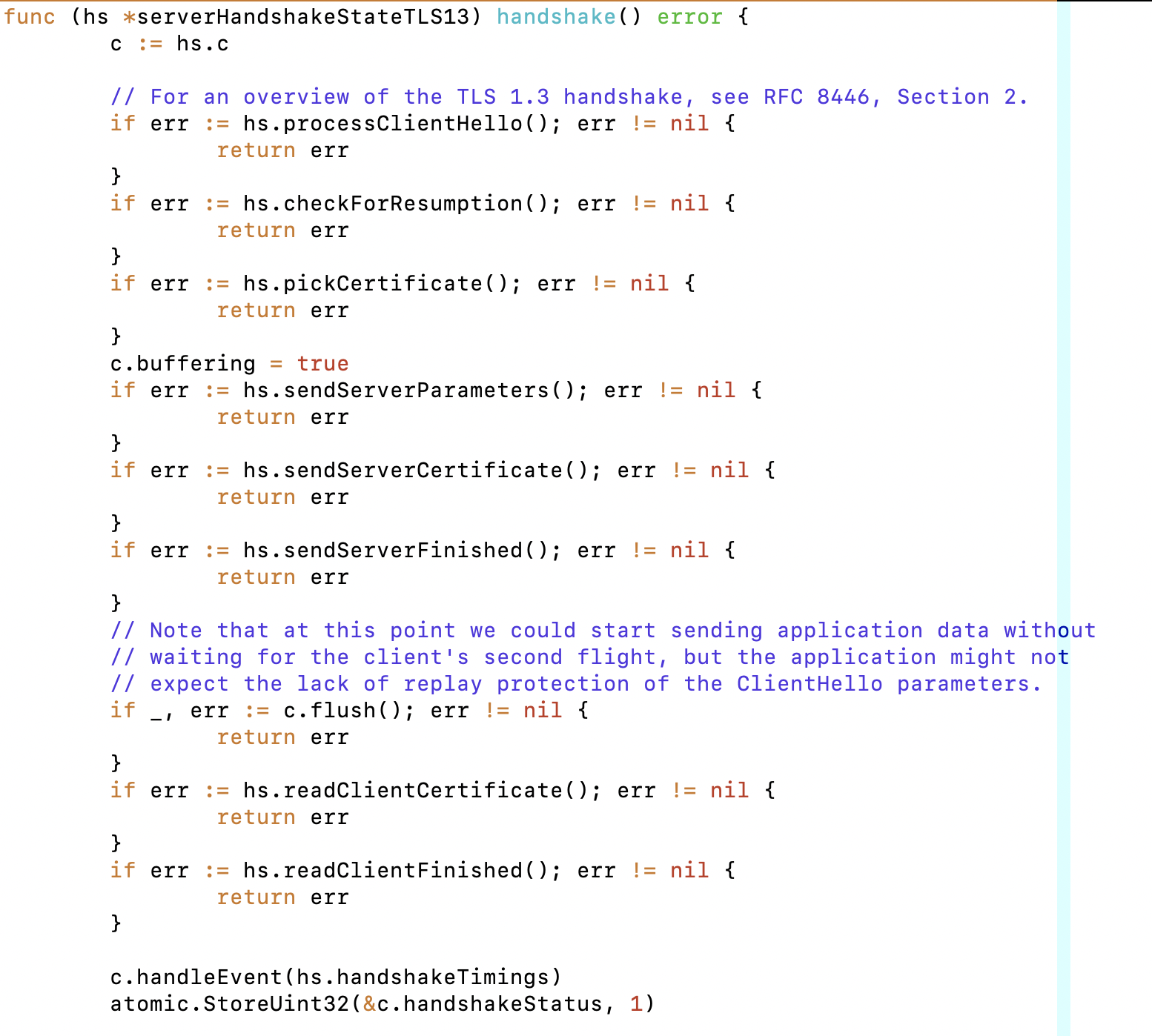 Implemented Golang TLS 1.3 Handshake